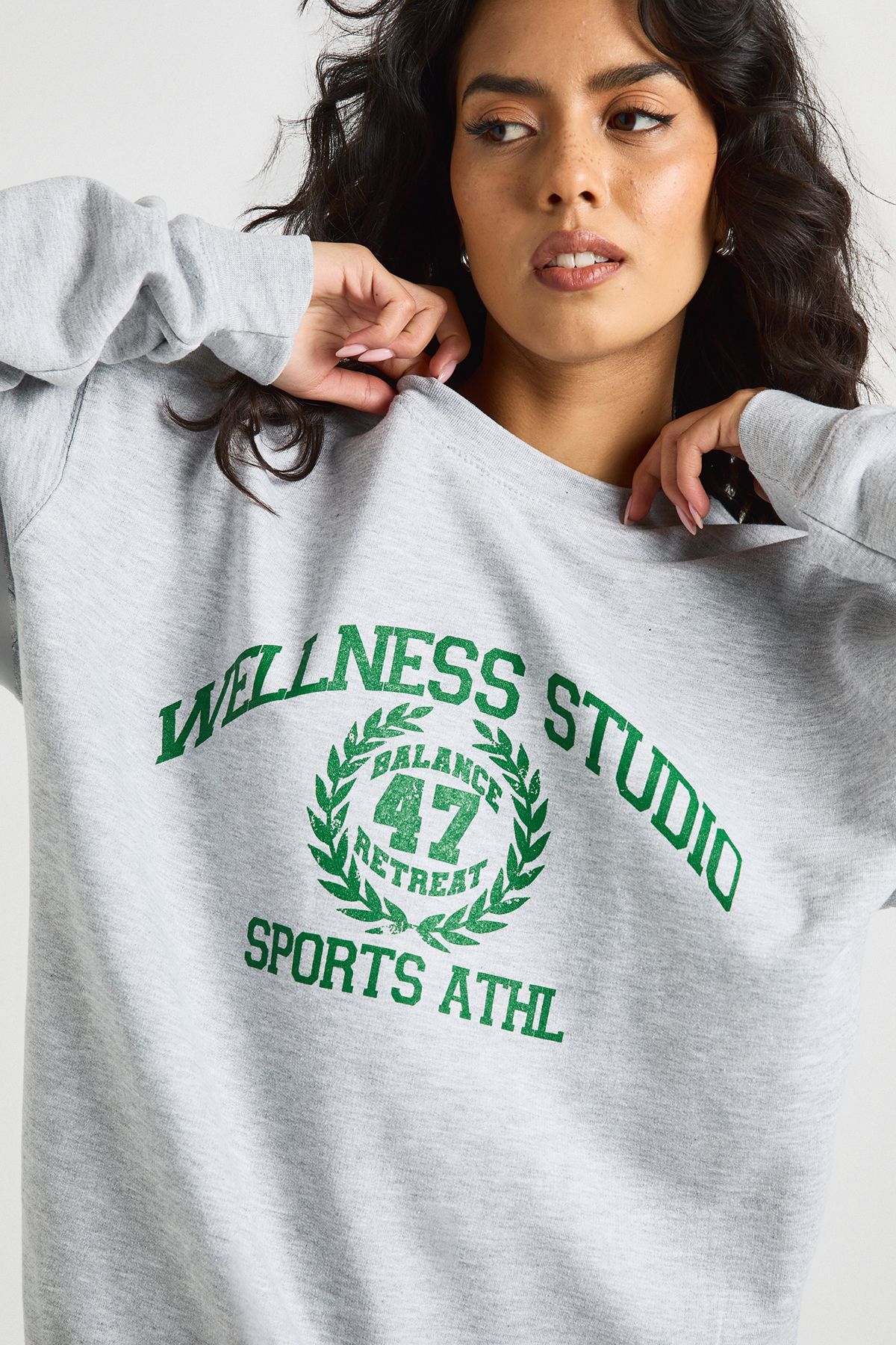 Wellness Studio Printed Crew Neck Sweatshirt - Image 4