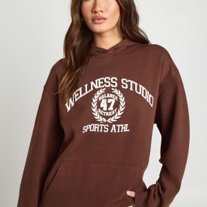 Wellness Studio Printed Oversized Hoodie