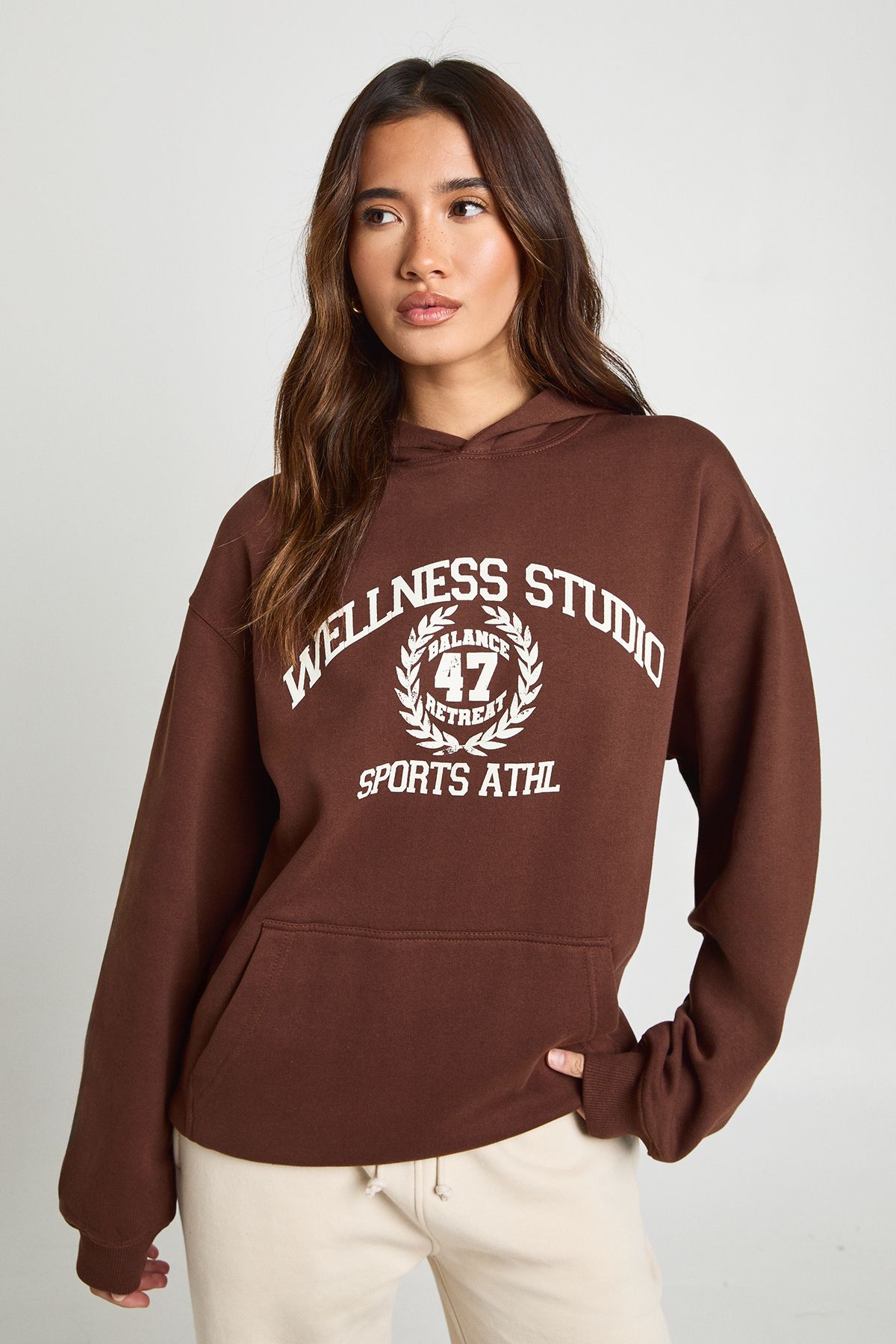 Wellness Studio Printed Oversized Hoodie