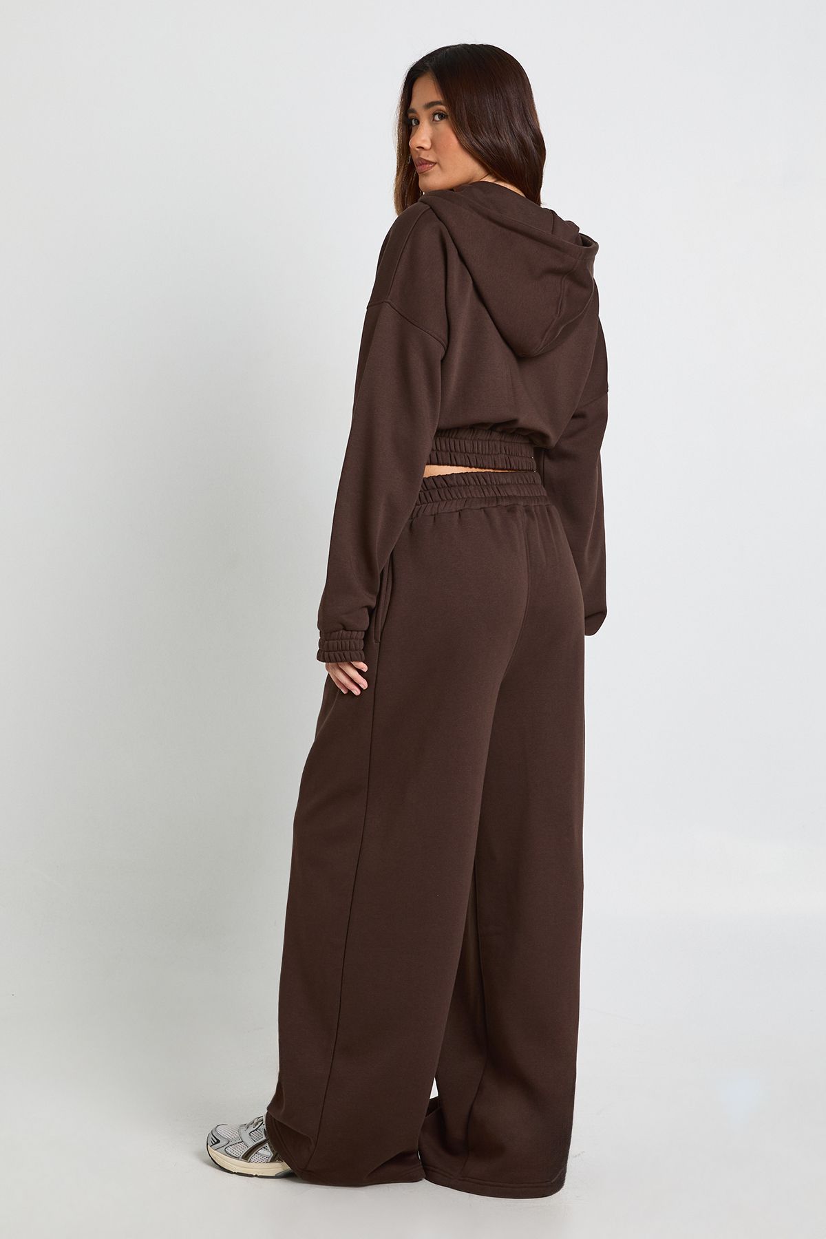 High Waist Pleat Detail Straight Leg Jogger - Image 2