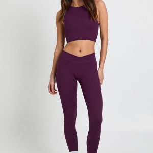 Contour Ribbed Wrap Waist Seamless Leggings