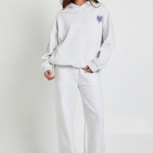 Love Club Puff Print Oversized Hoodie