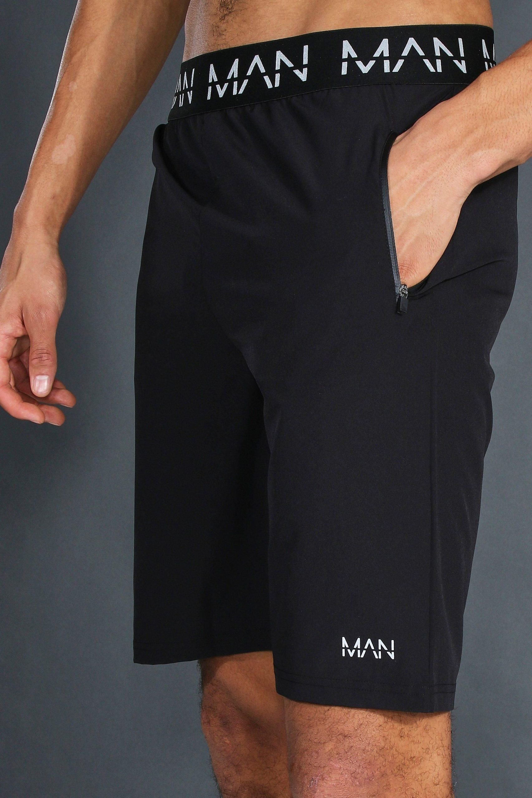 Tall Man Active Gym Zip Pocket Regular Fit 9inch Shorts - Image 3