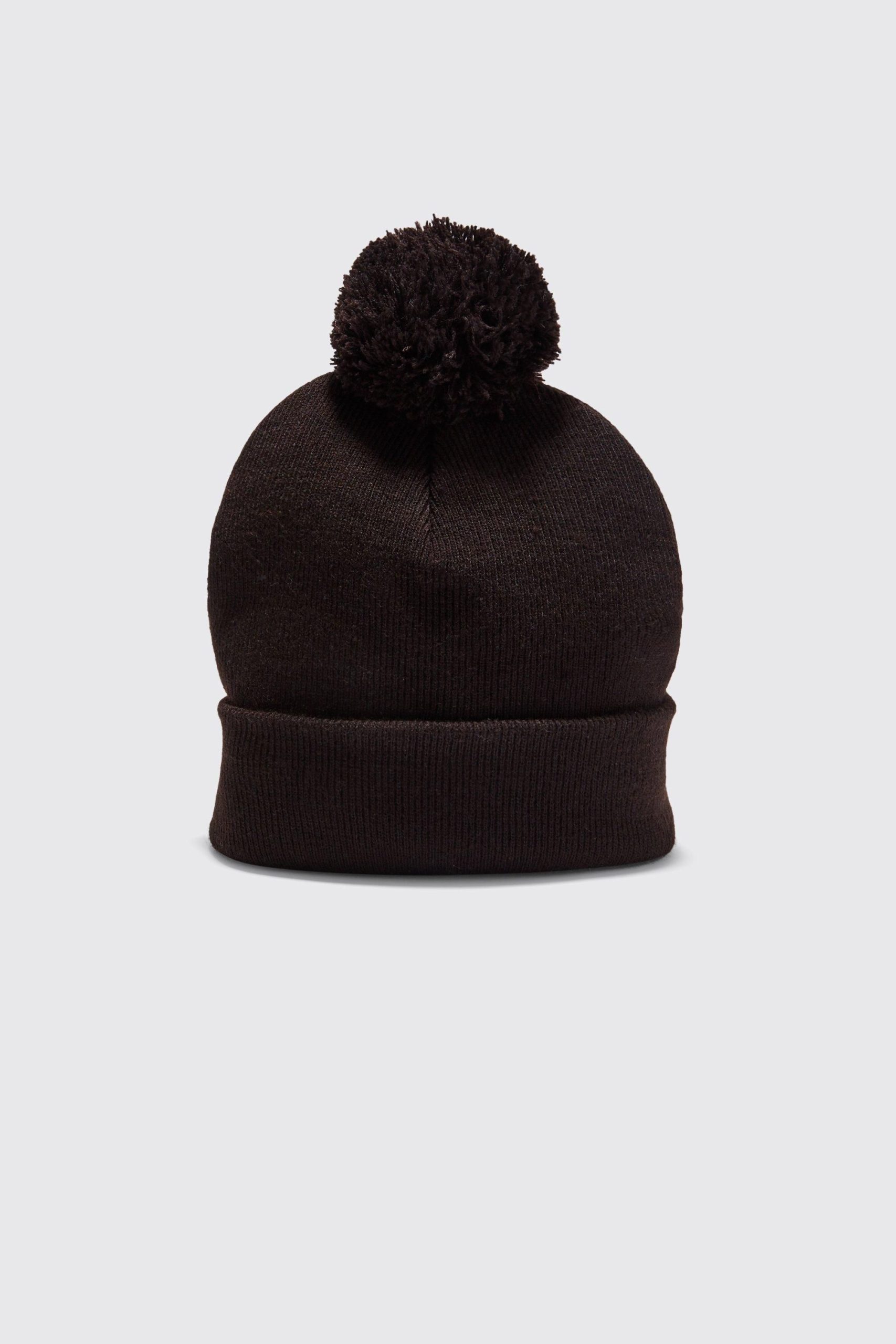 Flat Knit Bobble Beanie - Image 3