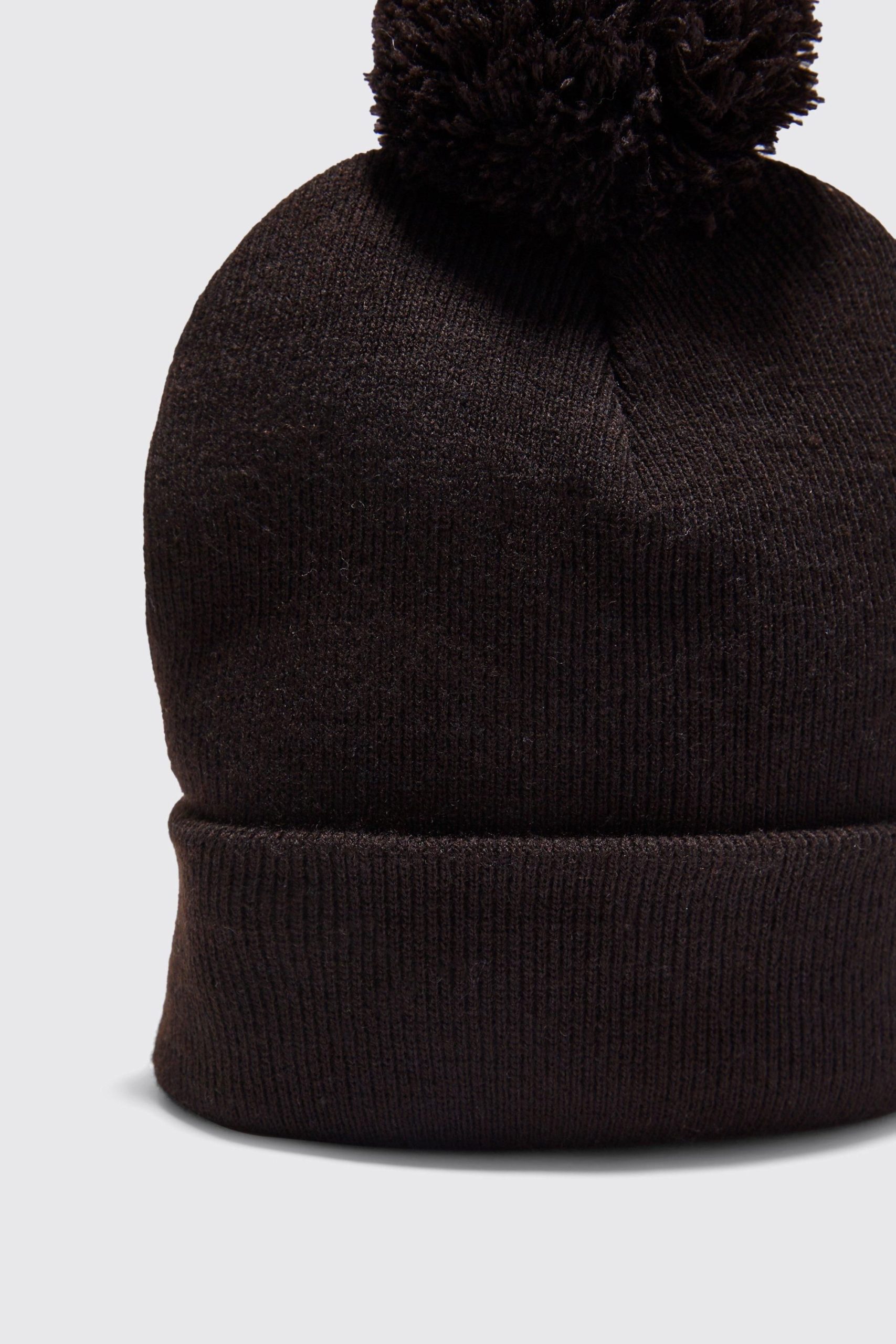 Flat Knit Bobble Beanie - Image 5