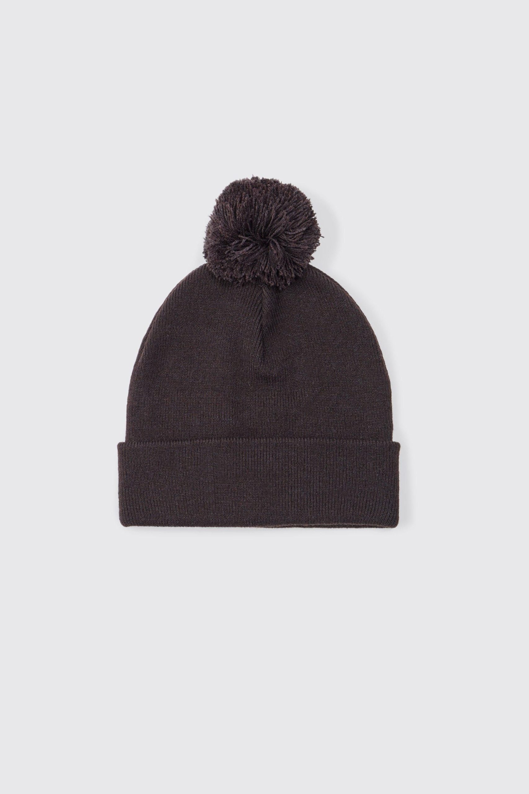Flat Knit Bobble Beanie - Image 6
