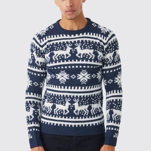 Reindeer Fair Isle Christmas Jumper