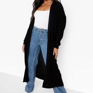 Plus Belted Midi Cardigan