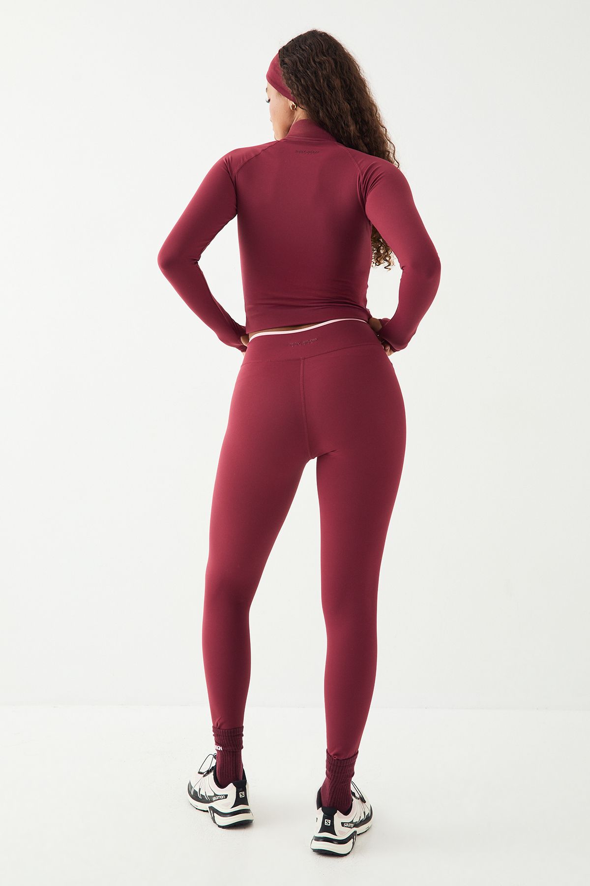 DSGN Studio Sport Contrast Binding Wrap Waist Legging - Image 2