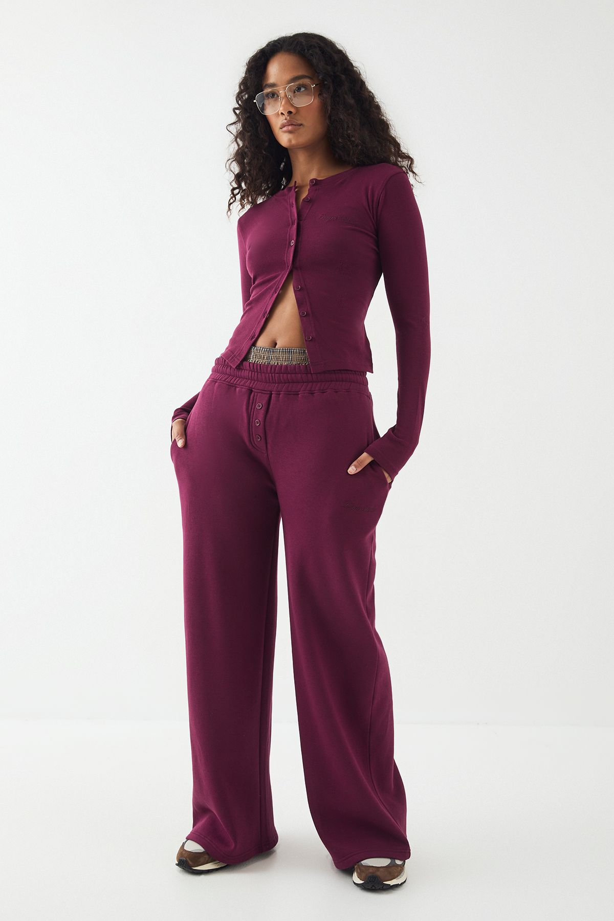 DSGN Studio Embroidery Henley Jogger - Image 3