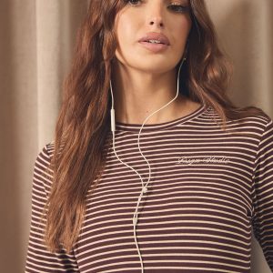 DSGN Studio Soft Stripe Long Sleeve Top