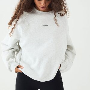 DSGN Studio Reflective Raglan Seam Oversized Sweatshirt