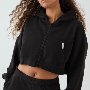 DSGN Studio Boxy Crop Zip Through Hoodie
