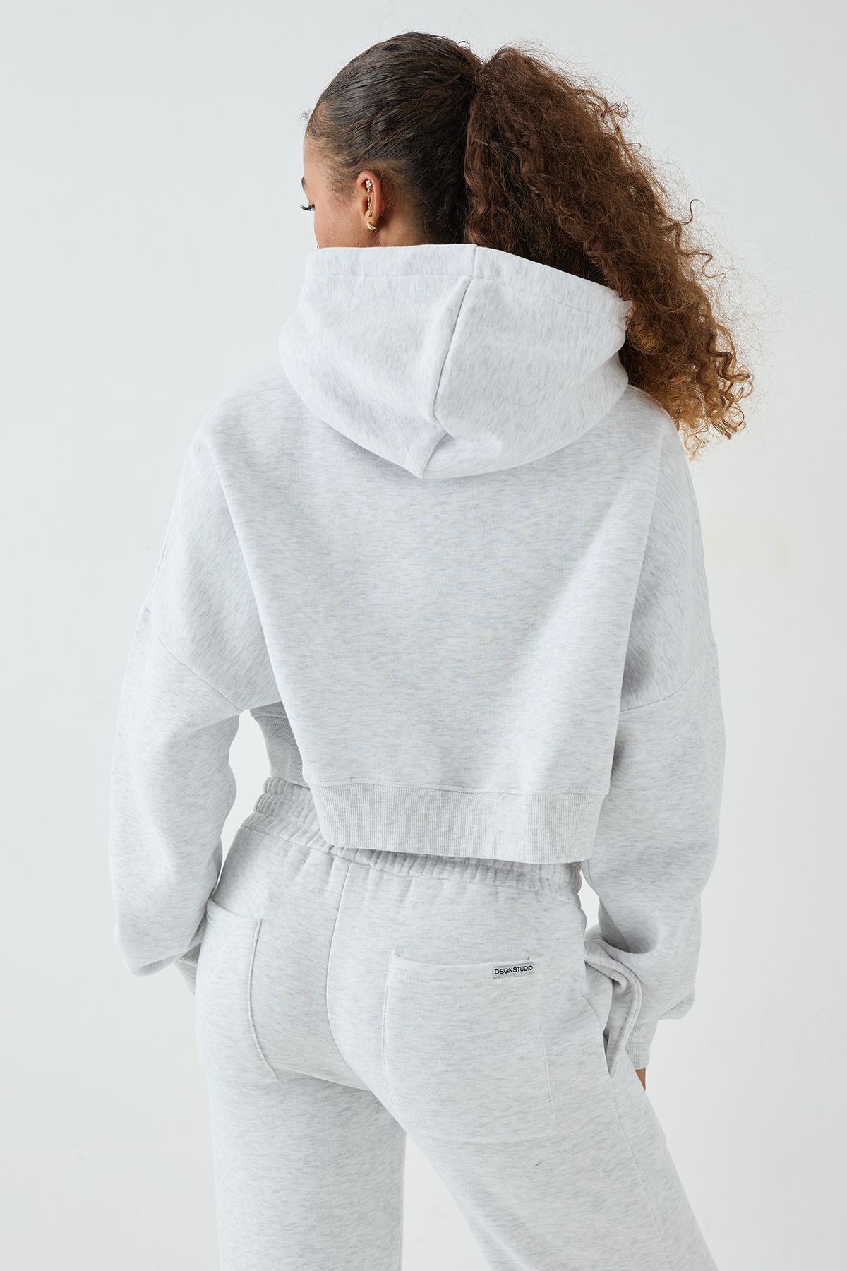 DSGN Studio Boxy Crop Zip Through Hoodie - Image 2
