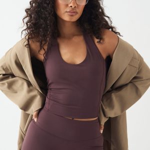 DSGN Studio Sports Ultra Sculpt Detail Padded Halterneck Top
