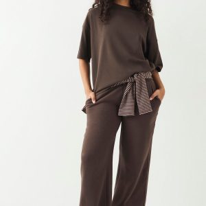 DSGN Studio Deep Waistband Wide Leg Jogger
