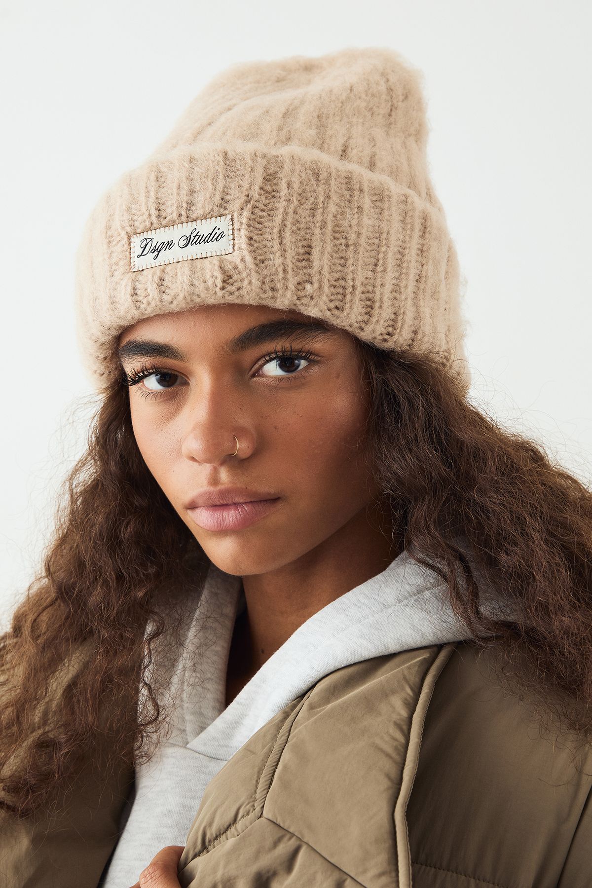 DSGN Studio Brushed Knit Beanie Hat