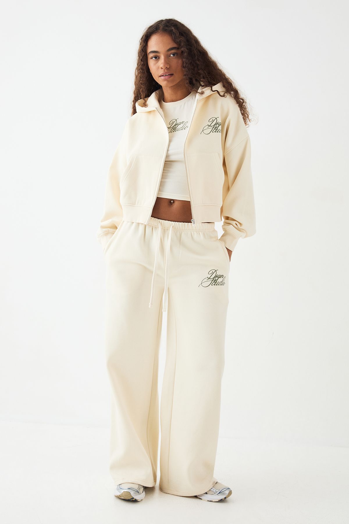 DSGN Studio Script Boxy Zip Through Hoodie - Image 3