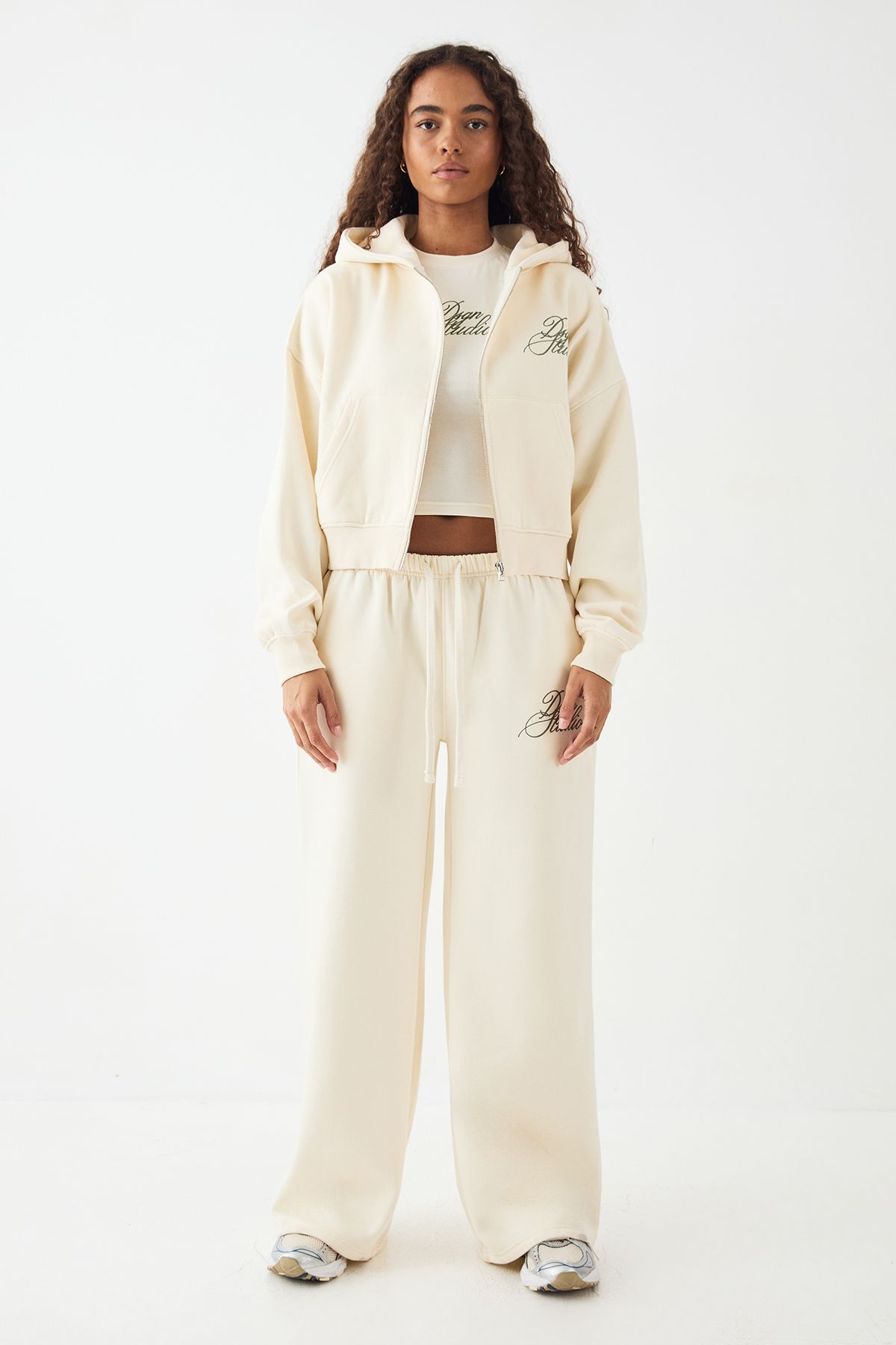 DSGN Studio Script Boxy Zip Through Hoodie - Image 5