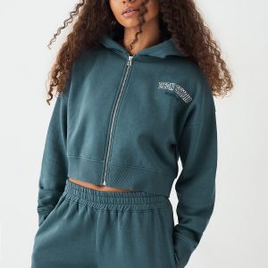 DSGN Studio Boxy Crop Zip Through Hoodie