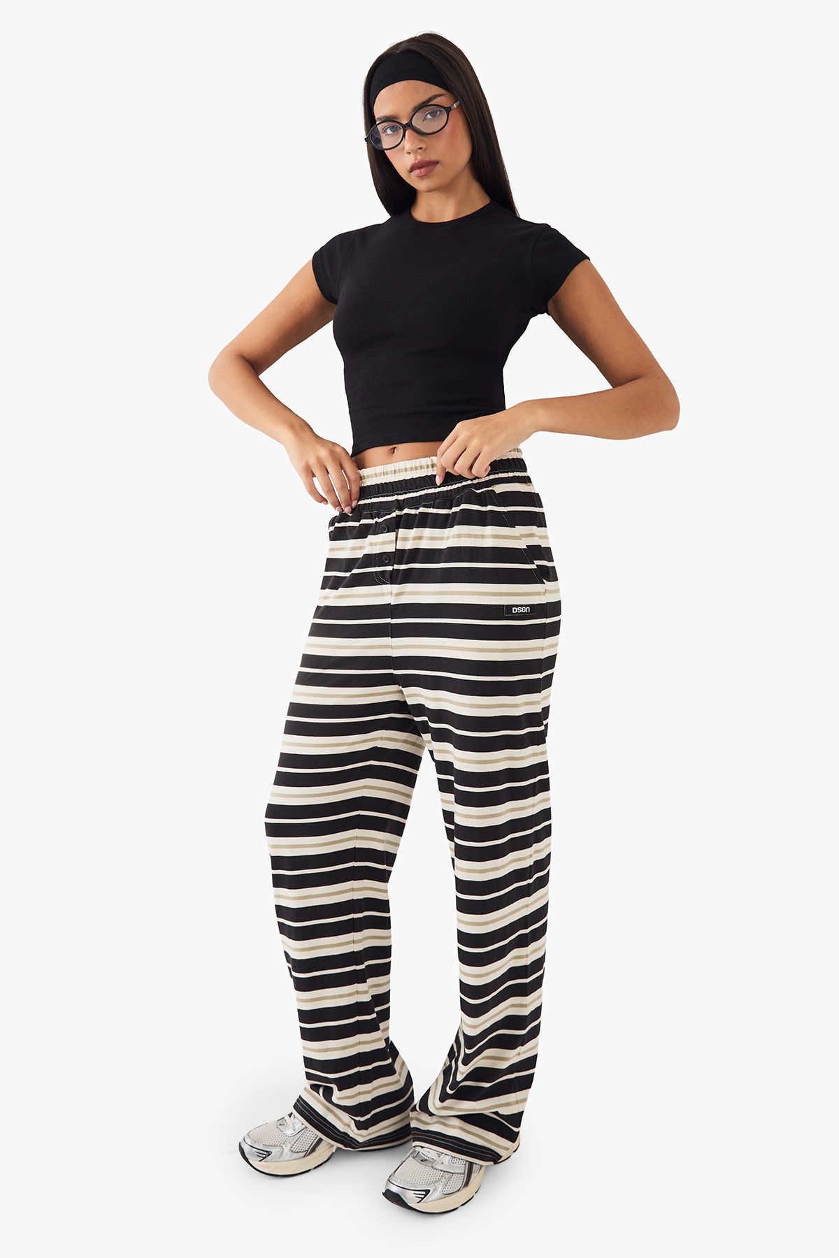 DSGN Studio Stripe Straight Leg Trouser