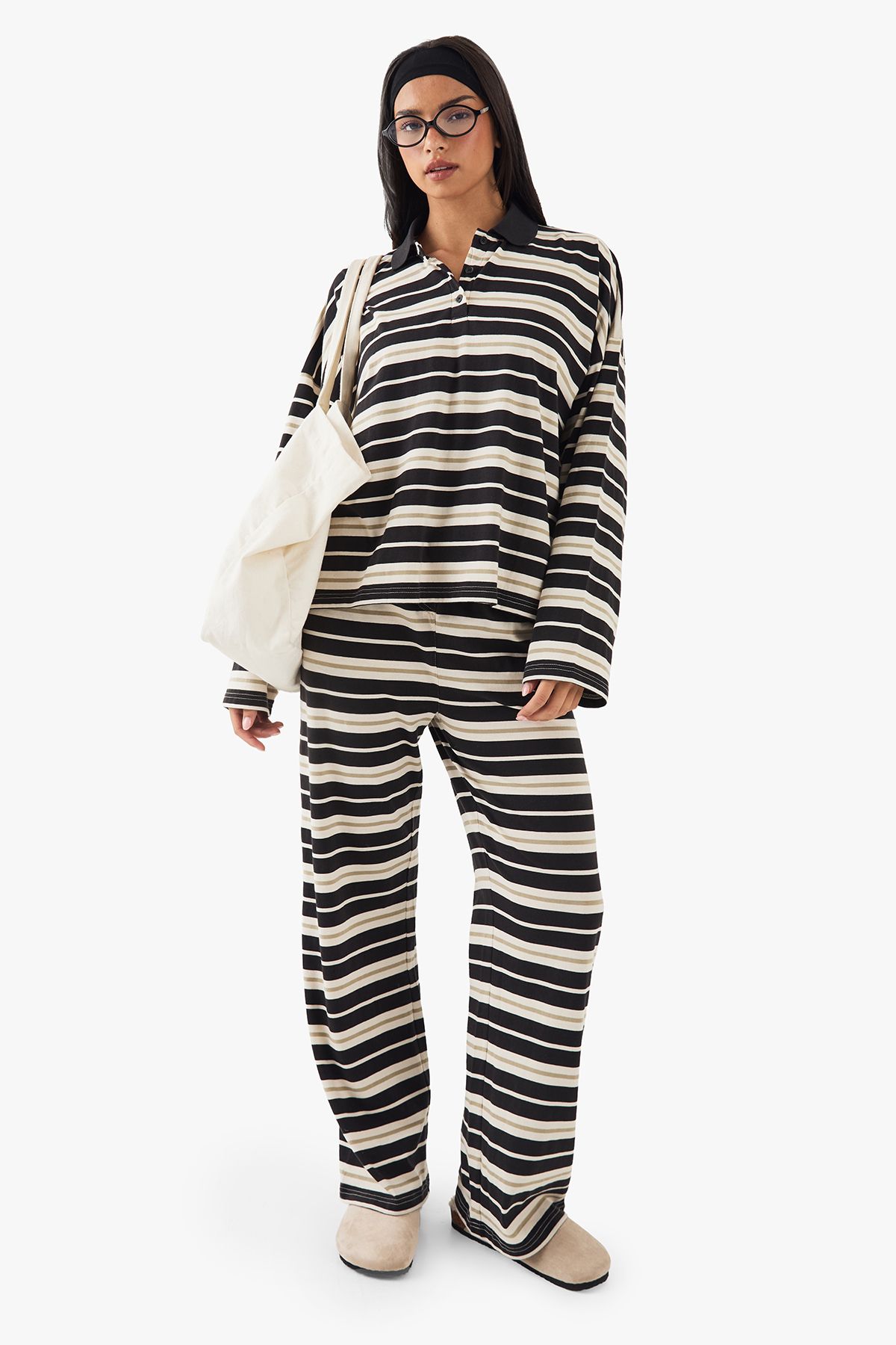 DSGN Studio Stripe Straight Leg Trouser - Image 3