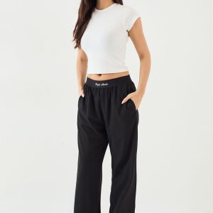 DSGN Studio Elasticated Waist Straight Leg Trouser