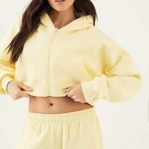 DSGN Studio Boxy Crop Zip Through Hoodie