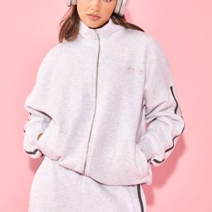 DSGN Studio Sport Colour Block Funnel Neck Zip Through Sweatshirt