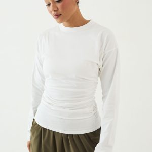 DSGN Studio Ruched Side Long Sleeve Top