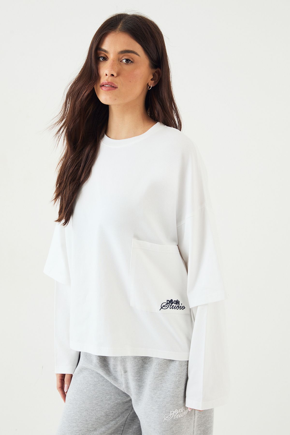 DSGN Studio Faux Layer Sleeve T-Shirt