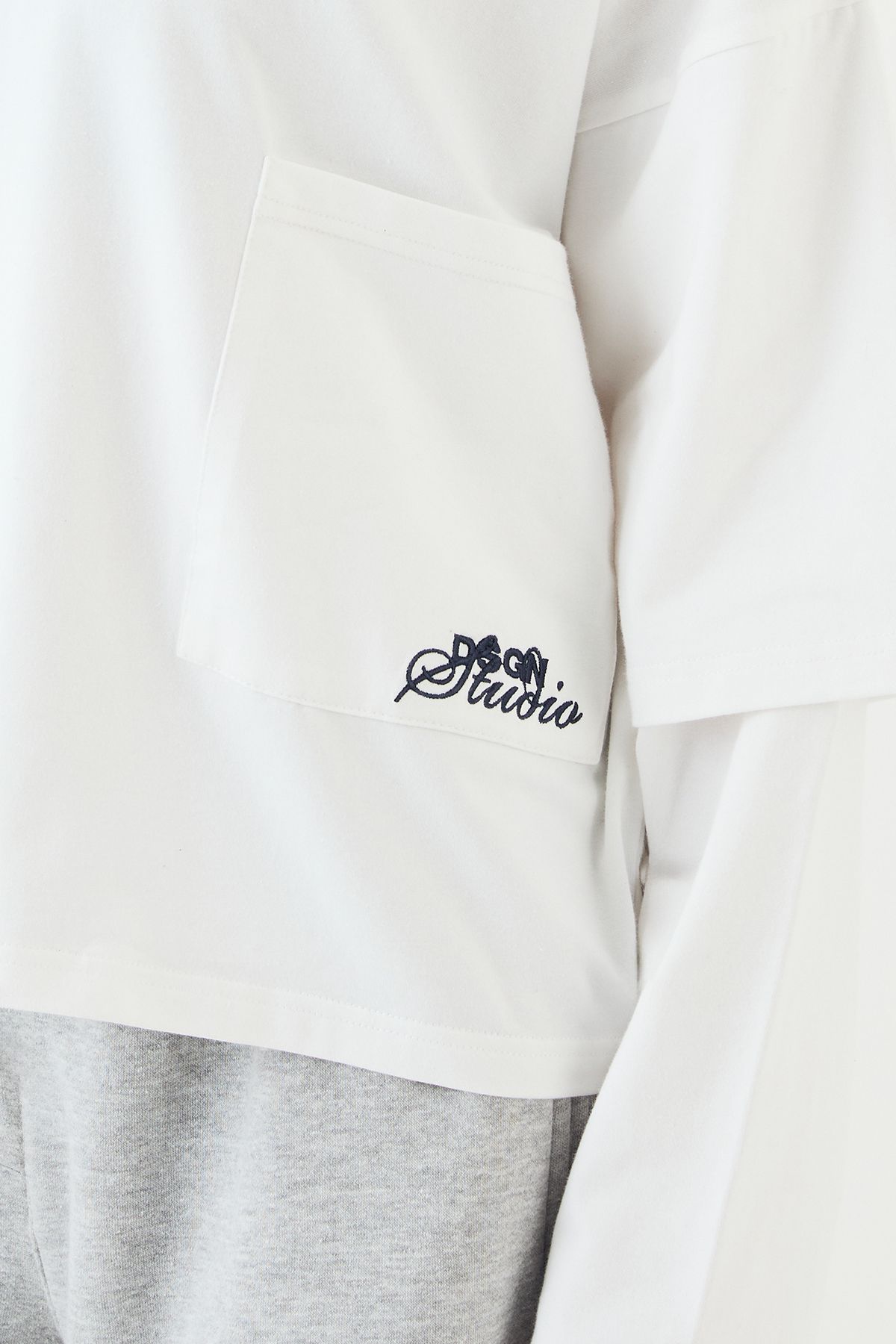 DSGN Studio Faux Layer Sleeve T-Shirt - Image 4