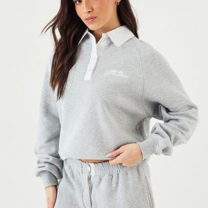 DSGN Studio Contrast Collar Rugby Sweatshirt