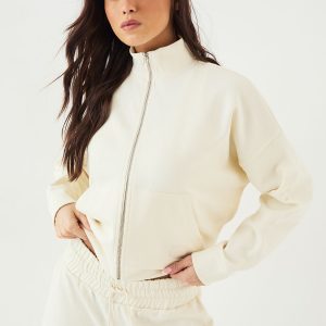 DSGN Studio Interlock Funnel Neck Zip Through Bomber