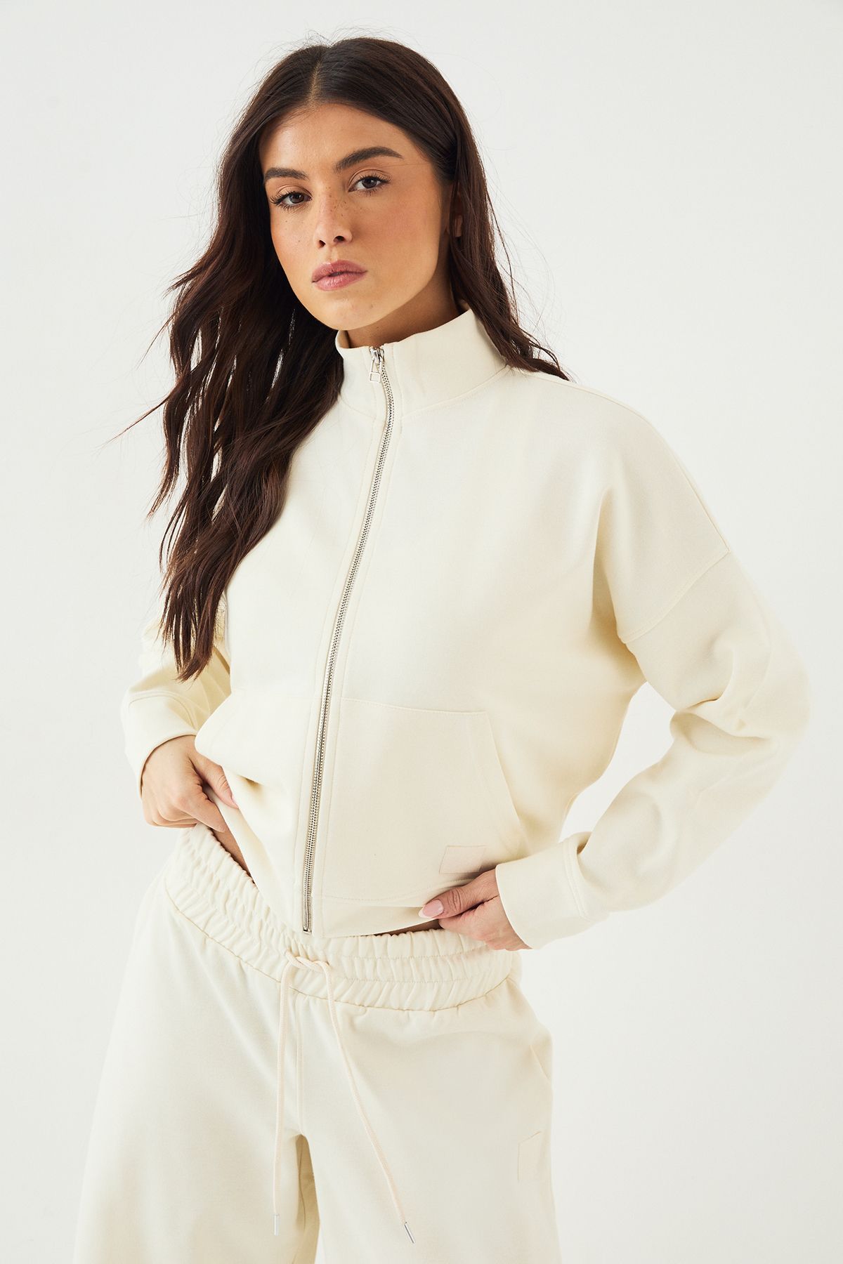DSGN Studio Interlock Funnel Neck Zip Through Bomber