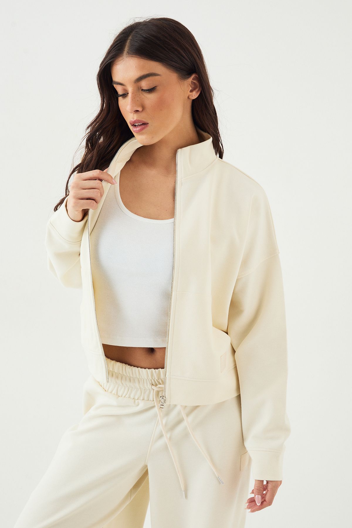 DSGN Studio Interlock Funnel Neck Zip Through Bomber - Image 3